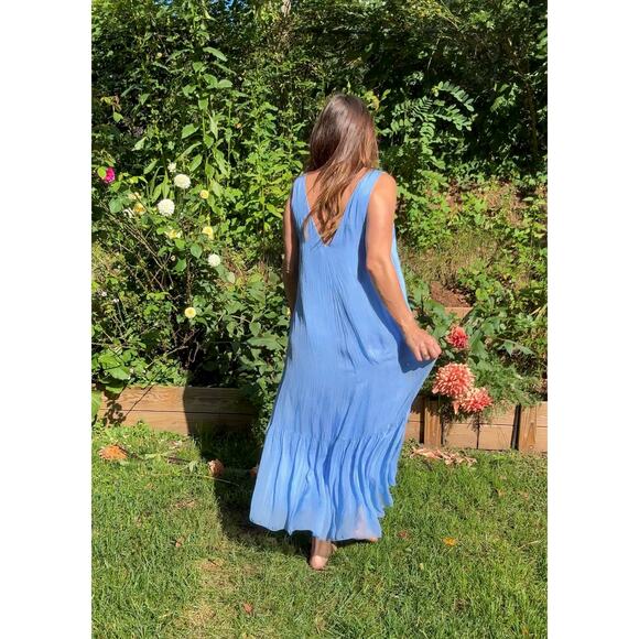 FRNCH Paris Blue Midi Dress — Made in Italy - Picture 5 of 9